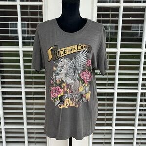 Spell & The Gypsy Ride Until Dusk Biker T-Shirt Sz. Small